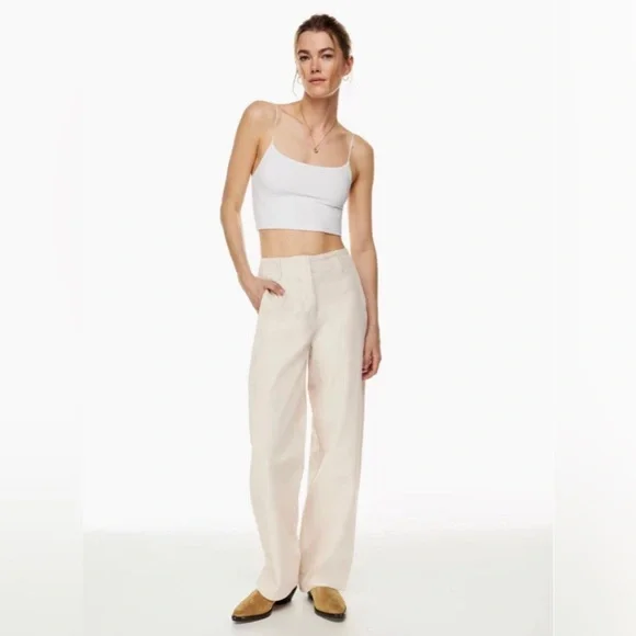 aritzia wilfred free ascendant baby pink pants size 00 - Picture 2 of 5